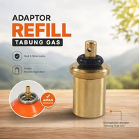 VGEBY Adaptor Refill Tabung Gas Butane Valve Safe Switching - TL-SA001 Gold