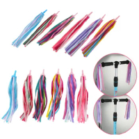 2pcs PVC 25cm Bicycle Handlebar Streamers Colorful Ribbon Tassels Kids Girls and Boys Balance Bike Tricycle Scooters Decorative