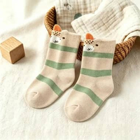OEM SK-P378 Kaos Kaki Anak Animal Sock 3D Kaus kaki Panjang Cute Karakter Hewan Anti Slip Bayi Unise