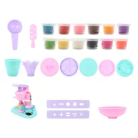 Pretend Ice Cream Maker Toy Creative Play Kitchen Clay Tool for Holiday Present Birthday Gift Party Favors Aged 3-8 Kids