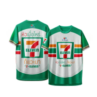เสื้อยืด ลาย 7-11 สไตล์สปอร์ต ฮาราจูกุ หน้าร้อน มาใหม่ สำหรับกิจกรรมกลางแจ้ง เสื้อโอเวอร์ไซส์ เหมาะส