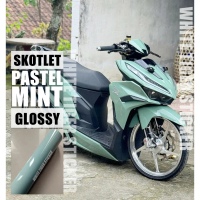 SKOTLET STIKER MOTOR HIJAU MINT PASTEL GLOSY SCOTLITE HIJAU MINT PASTEL SKOTLET HIJAU PASTEL GLOSY S