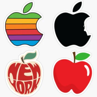 Apple Sticker Laptop DECAL 80s' Retro Logo for Windows, Cars, Trucks, Tool Boxes, laptops, MacBook