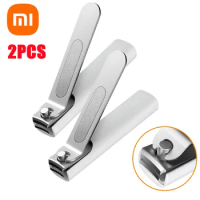 Xiaomi Mijia 2/1PCS 402 Stainless Steel Nail Clippers Pedicure Care Trimmer Portable Nail File with Anti-splash Storage Shell