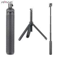 3in1 Tripod Stand Extendable Monopod Pole Hand Grip Vlog Travel Selfie Stick for GoPro Akaso DJI Action Insta360 Go Pro Camera