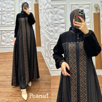 C001 || Gamis Salur Premium / Gamis Kombinasi Salur / Gamis Terbaru / Gamis Abaya Salur
