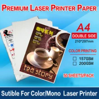 50sheets A4 Semi Glossy double side menu printing thick paper 157g or 200g for mono laser printer/color laser printer