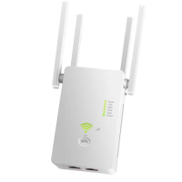 US PLUG 1200Mbps wireless 5G WiFi Repeater Router Wifi Booster Dual Band Long Range Extender 5Ghz Wi-Fi Signal Amplifier Repeat
