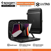 SPIGEN Tas Laptop for Macbook Pro 14 inch M5 M4 M3 M2 M1 Rugged Armor Pro Sleeve Pouch Hard Case