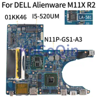 KoCoQin Laptop motherboard For DELL Alienware M11X R2 I5-520UM Mainboard CN-01KK46 01KK46 LA-5812P N11P-GS1-A3 1G