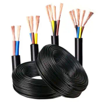 Super flexible RVV Multi-Core 2 3 4 Cores 0.75mm2 1.25mm2 2.0mm2 3.5mm2 5.5mm2 25mm2 Copper Wires H05VV-F Flexible Electric Wire