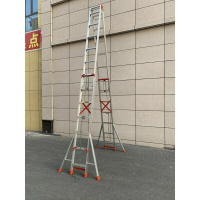 鋁合金伸縮人字梯8米9米10米11米12米伸縮梯子工程梯雙面升降梯子