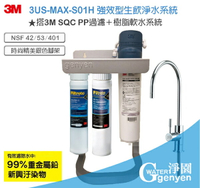 3M 3US-MAX-S01H 強效型廚下生飲淨水系統 (搭3M前置PP樹脂腳架組)●過濾環境賀爾蒙(雙酚A、壬基酚)