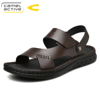 Camel Active 2019 Brand Men Summer Fashion Sandals Beach Shoes Genuine Leather Comfortable Casual Shoes Men Roman Style Big Size