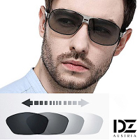 DZ 悍將個性變色片 抗UV 偏光 太陽眼鏡墨鏡(黑框)