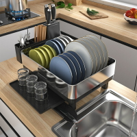 廠家家用廚房用品收納置物架晾碗架碗筷杯子瀝水碗架不銹鋼碗碟架