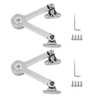 Heavy Duty Lid Support Hinges Soft Close Folding Lid Stay Hinge Keep Lid Hinge Open for Cabinet Kitchen Wardrobe Dropship