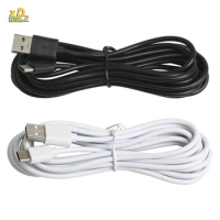 3000pcs/lot Wholesale Black White Round Micro USB 5pin Data Cable for HTC Xiaomi Huawei 2m cable for micro usb