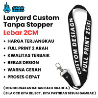[BISA SATUAN] TALI LANYARD TANPA STOPPER CUSTOM CETAK LANYARD 2 SISI 2CM FULL PRINT MURAH PREMIUM CE