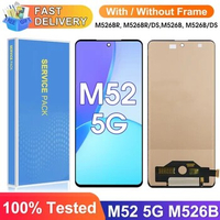 M52 5G Display Screen for Samsung Galaxy M52 5G M526B M526B/DS Lcd Display Digital Touch Screen with Frame Replacement