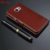 Flip Wallet Leather Case For Samsung Galaxy NOTE 5 NOTE5 N9200 Leather Case Flip Cover for Galaxy NOTE 4 NOTE 3 Wallet Style