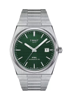 Tissot PRX Powermatic 80 Men's Grey Stainless Steel Bracelet and Green Dial Watch - T137.407.11.091.00