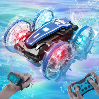 Toys for Ages 5-13 Amphibious Remote Control Car 2.5GHz 4WD 131Ft 360 ° Rotation 180 ° Flip,60Mi