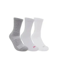 Reebok Women Sportswear Socks 3P Brenda Crew Kaos Kaki Wanita [REESSE3WC251] - White/Melange