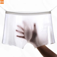 Xiaomi 3pcs Ice Silk Men's Underwear Boxer Briefs for Men 3D Ultra Thin Comfortable Breathable Quick Drying Panties High Quality