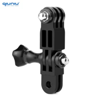 QIUNIU For GoPro Accessories 3-Way Adjustable Pivot Arm Mount for GoPro Hero Akaso Insta360 SJCAM DJI Action Cameras Accessories