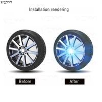 Floating LED Illuminated Hub Light Car Wheel Center Caps Light for w205 w212 w221 Accord jade Odyssey Odyssey XR-V Civic QASHQAI