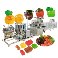 Pectin Soft Candy Production Line Drop Roller Toffee Jelly Sweet Bear Gummy Candy Make Machine