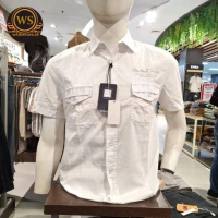 BIG PROMO Cardinal Jeans Original Kemeja Lengan Pendek Warna Putih