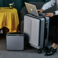 2023新款 行李箱 商務 前置開口 電腦 登機箱 24吋 20吋行李箱 密碼鎖 旅行箱 拉桿箱