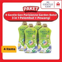 Paket 4 Botol Gentle Gen Parisienne Garden 3in1 Pelembut + Pewangi