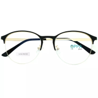 Oppaglasses Frame Kacamata Korea Pria Wanita OPPA OP30 BLGD Blackgold Bulat - Lensa Normal