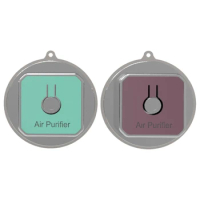 2Pcs Portable Air Purifier Necklace Hanging Neck Negative Ion Generator Purifier For Car Personal Travel Filter Smoke