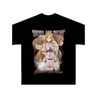 Baju-T Anime Sword Art Online Asuna & Yuuki – Pedang Asuna Ikonik, Logo & Reka Bentuk Watak Yuuki –