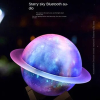 Saturn Bluetooth Speaker Moon Lamp Space Creative 3D Flying saucer Remote Control Home Creative Gift Colorful Bluetooth Speaker