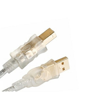 純銅線+雙隔離 USB2.0印表機傳輸線 A公 對 B公 鍍金透明強化線 3M