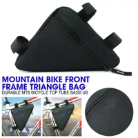 Mountain Bike Front Frame Triangle Bag Durable MTB Bicycle Top Tube Bags Black Front Beam Battery Pack Bicycle Accessories