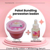 D'sars body lotion with niacinemide 100gr dan Serum whitening D'sars beauty skin