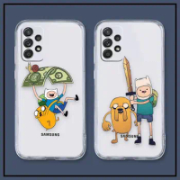 Clear Phone Case For Samsung A13 A20 A20S A21S A22 A23 A31 A32 A42 A50 A52 A53 A71 A72 A73 4G 5G Case Cartoon Adventure Time