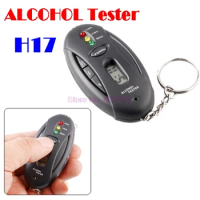 by DHL or Fedex 500pcs Keychain Digital LCD Alcohol Tester Analyzer Breath Breathalyzer