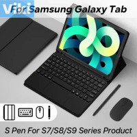 Cover for Samsung Galaxy Tab S6 Lite S7 S8 S9 with S Pen Magic Keyboard and Mouse for Samsung Galaxy Tab S7 FE S8 S9 PLUS Case