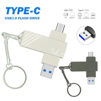 TYPE C USB Flash Drive OTG 2 IN 1 USB Stick 3.0 128GB Pen Drive 64GB 256GB 512GB Pendrive Memory Disk