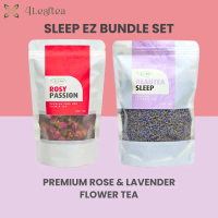 4Leaftea Sleep EZ Bundle Set Rosy Passion Rose Bud & Beautea Sleep Lavender Tea 50g Set