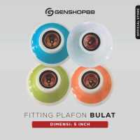 Kingsun Fitting Plafon Bulat 4 Inci Warna Warni E27 ISO SNI Max 6A 250V Diameter 11cm Oranye Biru Hi