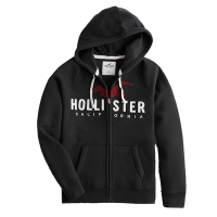 Hollister HCO 男 連帽外套 黑色 1911