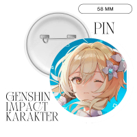 PIN GENSHIN IMPACT KARAKTER UKURAN 58 MM (HARGA 1 PCS + LAMINASI GLOSSY) WIBU JPOP ANIME JEPANG JAPA